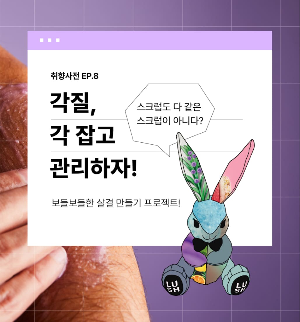 취향사전 EP.8 - 스크럽 : 각질, 각 잡고 관리하자! 보들보들한 살결 만들기 프로젝트! 스크럽도 다 같은 스크럽이 아니다?