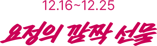 12.16~12.25 요정의 깜짝 선물
