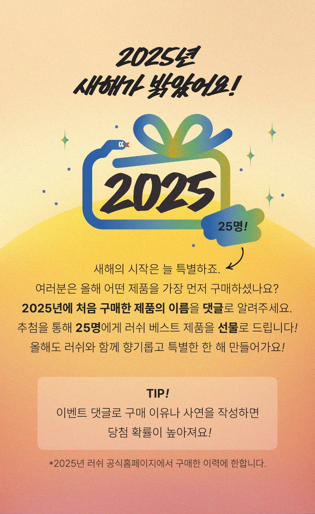 2025 새해 맞이 이벤트