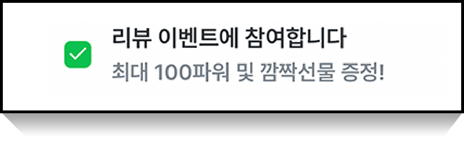 체크 리뷰 예시